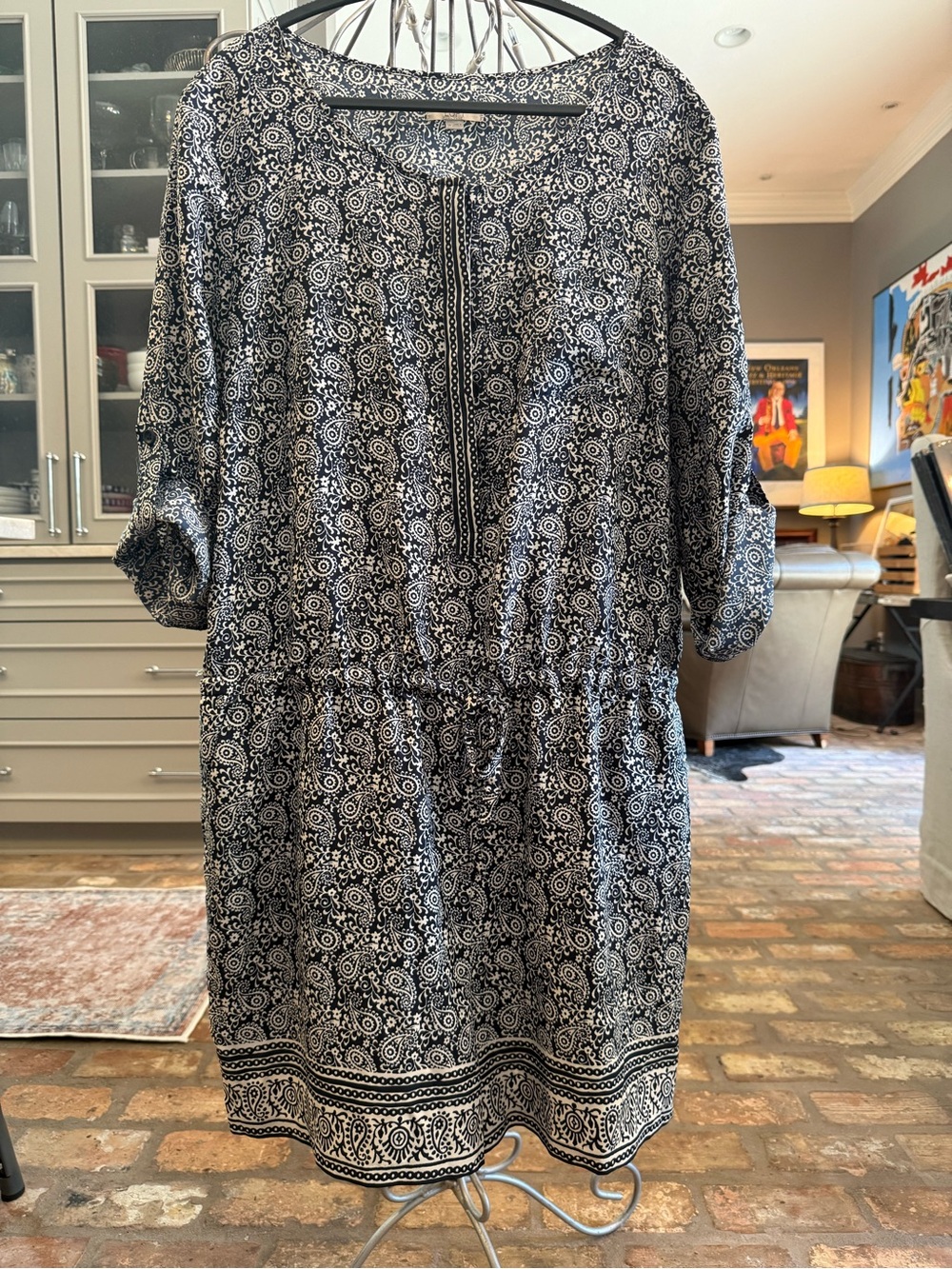 LOFT Navy Paisley Romper – XL / Size 16 |